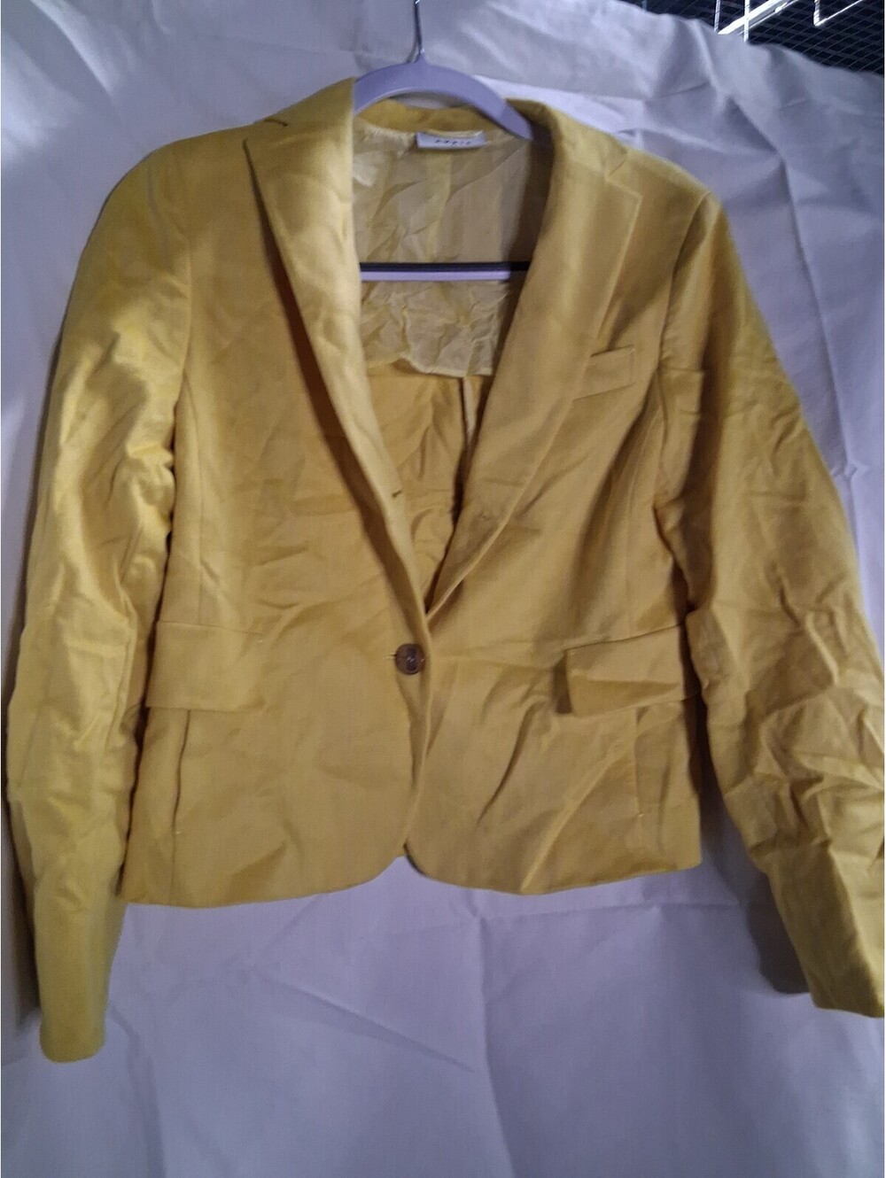 Akris Punto Mustard Yellow Women's 2 Button Blazer Size 6 Wool Blend